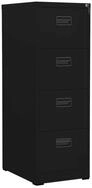 vidaXL Aktenschrank Aktenschrank Schwarz 46x62x133 cm Stahl (1-St)