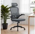IDIMEX Drehstuhl JOBURG, Ergonomischer Netzr&uuml;cken mit Lendenst&uuml;tze &ndash; grau