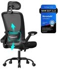 SONGMICS B&uuml;rostuhl, ergonomisch, Drehstuhl mit Mesh, Wippfunktion, klappbare
