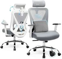 COMHOMA B&uuml;rostuhl Ergonomischer Schreibtischstuhl mit 3D Lendenwirbelst&uuml;tze &