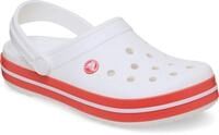 Crocs Sandale Crocband Clog weiss/rot Badeschuh