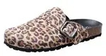 VERBENAS Clog Hausschuh, Sommerschuh im Leo-Look braun 36 EU