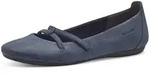 Tamaris Ballerina Flats, Festtagsmode, Slipper mit Gummizugriemchen blau 36 EU