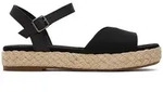 TOMS Abby Naturwei&szlig; Flache Espadrille-Sandale Plateausandale 36,5