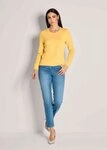 MADELEINE Strickpullover Leichtes Feinstrick-Oberteil mir Rundhals Modernes