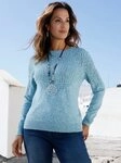Witt Strickpullover Rundhals-Pullover Langarm Ajour, Jersey