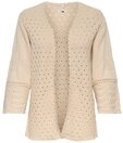 ONLY Strickjacke ONLLUZA 3/4 V-NECK LONG KIMONO KNT Baumwollmischung, regular fit,