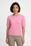 Vero Moda Kurzarmpullover VMDOFFY STITCH 2/4 O-NECK PULLOVER NOOS Materialmix,