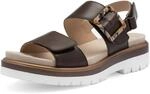 Keilsandalette ARA "MALAGA", Damen, Gr. 35, braun (mokka), Glattleder, unifarben,