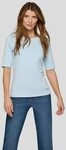 Rabe Kurzarmshirt unifarben, mit Rundhals