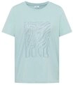 CECIL Kurzarmshirt Sommershirt mit Folienprint