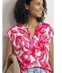 STREET ONE Shirttop Sommershirt im floralem Look und mit Knopfleiste