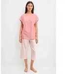 CALIDA Capri-Pyjama Lovely Nights (2 tlg) mit kurzem Arm und Rundhalsausschnitt,