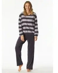 Schiesser Schlafanzug Casual Essentials Rundhalsausschnitt, w&auml;rmende