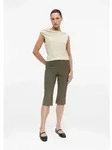 comma Caprihose Hose Capri-Hose im Skinny Fit mit Schlitz braun 38