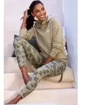 LASCANA Leggings im Allover-Druck, Loungewear gr&uuml;n 48/50