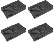 vidaXL Bett&uuml;berwurf Rutschfeste Decke aus Kunstkaninchenfell Olite 4 pcs Dunkelgrau
