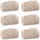 vidaXL Bett&uuml;berwurf Wohndecken 6 pcs Beige 200 x 150 cm Fleece