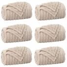 vidaXL Bett&uuml;berwurf Wohndecken 6 pcs Beige 240 x 220 cm Fleece