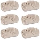 vidaXL Bett&uuml;berwurf Wohndecken 6 pcs Beige 240 x 270 cm Fleece