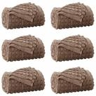 vidaXL Bett&uuml;berwurf Wohndecken 6 pcs Kamel 150 x 130 cm Fleece