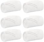 vidaXL Bett&uuml;berwurf Wohndecken 6 pcs Wei&szlig; 220 x 240 cm Fleece