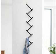 DanDiBo Wandgarderobe Garderobe mit 10 Haken Garderobenhaken Schwarz...