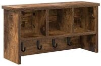 vidaXL Regal Wandmontierter nachttisch Ger&auml;ucherte Eiche 50 x 16 x 26 cm,...