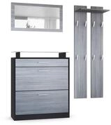 Vladon Garderoben-Set Loret, (Garderobe Set bestehend aus 1 Schuhschrank, 1