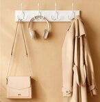 SONGMICS Wandgarderobe Garderobenleiste, Hakenleiste f&uuml;r Kleidung, Taschen,