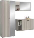 xonox.home Garderoben-Set, (3-tlg. Garderobenschrank, Schuhkommode &