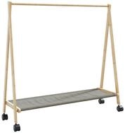 vidaXL Kleiderst&auml;nder Kleiderst&auml;nder mit Ablagen und Rollen 106x34x106,5 cm...