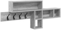 vidaXL Regal Wandmontierter nachttisch Graues Sonoma 100 x 12 x 43,5 cm, 1-tlg.