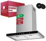 Levivo Wandhaube A+++ 750 m&sup3;/h Dunstabzugshaube 60cm Umluft & Abluft A+++ 750...