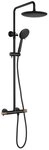 Sapho Duschs&auml;ule SOLARIS Duschs&auml;ule mit Thermostat-Armatur, Schwarz/Kupfer...