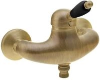 Sapho Duscharmatur KIRK&Eacute; BLACK Duscharmatur, schwarzer Hebel, Bronze...