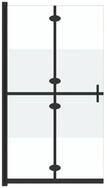 vidaXL Duschwand Faltbare begehbare Duschwand Halbmattiertes ESG-Glas 70x190 cm