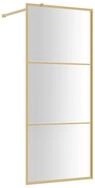 vidaXL Duschwand Duschwand f&uuml;r Begehbare Dusche mit ESG Klarglas Golden...