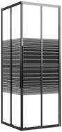 vidaXL Duschwand Duschkabine mit Streifen ESG 80x80x180 cm Schwarz