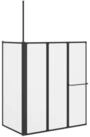 vidaXL Duschwand Duschwand Wei&szlig; 120 x 70 x 137 cm Aluminium, (1 tlg)