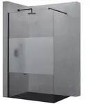 doporro Duschwand Duschkabine Duschabtrennung schwarz ESG-Glas Nano H: 200cm...