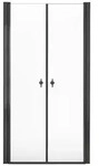 HOME DELUXE Dusch-Pendelt&uuml;r LAVEA Klarglas Schwarz - Gr&ouml;&szlig;enauswahl, 95x195...
