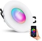 SSC-LUXon LED Au&szlig;en-Deckenleuchte Einbaustrahler BEDA in weiss matt & rund...
