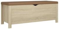 vidaXL Aufbewahrungsbox Sitzbank mit Stauraum und Kissen Sonoma-Eiche 105x40x45...
