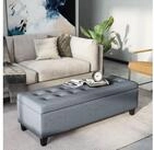 HOMCOM Sitzbank Truhenbank, Aufbewahrungsbank, Schlafzimmer, 125 x 49 x 41,5 cm