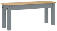 vidaXL Essbank Essbank PANAMA Grau 105x30x45 cm Massivholz Kiefer