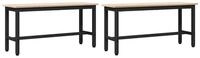 vidaXL Essbank Esstische 2 pcs Natur 100 x 32,5 x 49 cm Massives Kiefernholz...