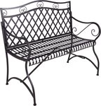 Garden Pleasure Gartenbank PORAK, mit Armlehne und Verzierungen