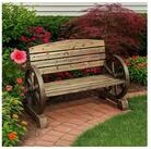 HTI-Living Gartenbank mit Wagenr&auml;dern als Armst&uuml;tze (St&uuml;ck, 1-St., 1...