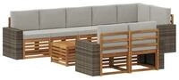 vidaXL Gartenlounge-Set Sofagarnituren Massivholz, (9-tlg)